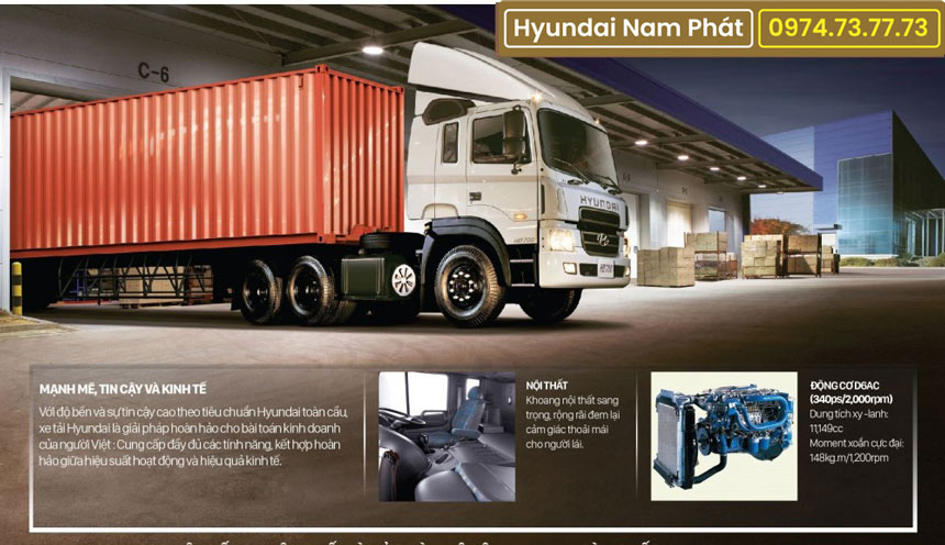 Xe Đầu Kéo Hyundai HD700 Máy Cơ Nhập Nguyên Chiếc Hàn Quốc